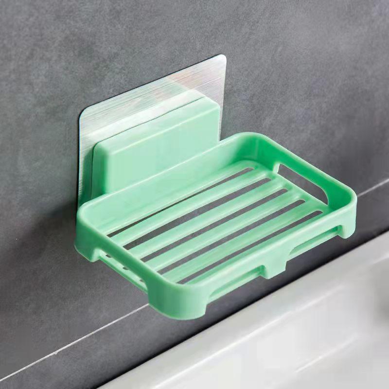 Wall Mounted Soap Dishes Box Bathroom Shower Soap Holder Toiletries Organizer Kitchen Storage Rack Bathroom Supplies For Bath