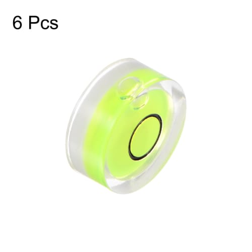uxcell 6-Piece Round Bubble Level, 15x6mm, Mini Round Bullseye Level for Camera Tripods, Telescopes, Workshops, Turntables, Picture Frames, Leveling,