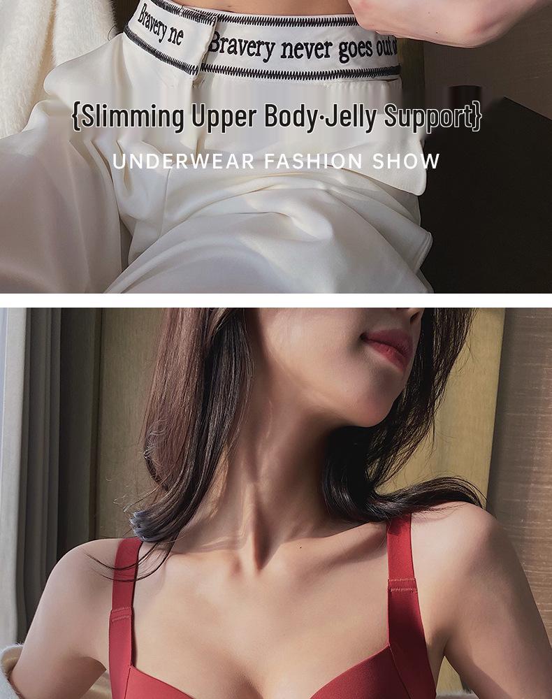 Tithonus Goddess Women's Lingerie: Benming Year Seamless Bra with Side Support and Anti-Sagging Design for a Slimmer Look.