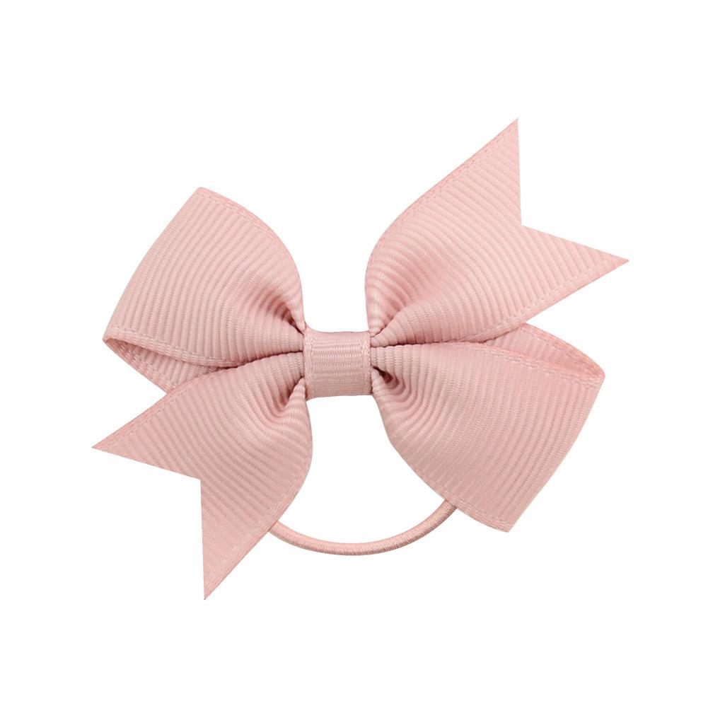Children'S Versatile Xiaoqi Small Bow Solid Color Rubber Band Hair Band Baby Headgear Girls Hair Accessories 028