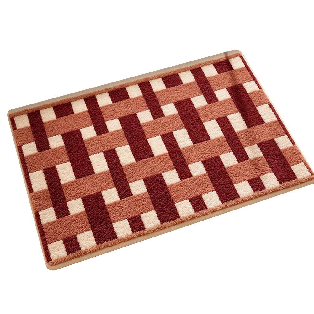 

1pc Bathroom Rugs Soft Absorbent Bath Mat Non-Slip Quick-Dry Bath Rug Soft Comfortable Floor Mat For Bathroom Entryway Kitchen червоний