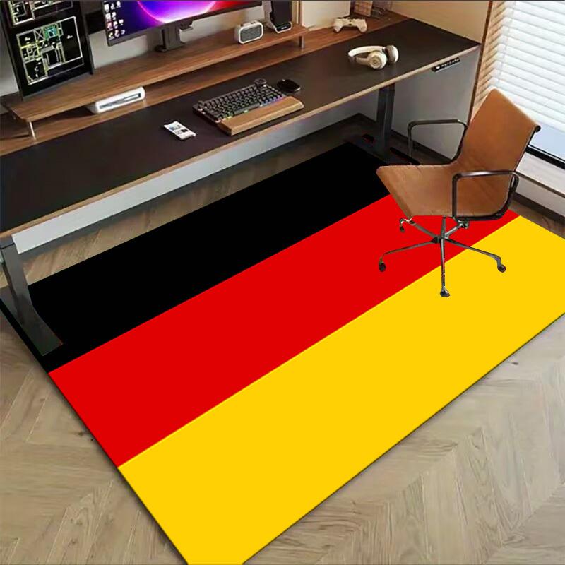 1PC black red yellow flag Extra Large Non Slip Floor carpet, Office, family, Studio   Large Area Rug Indoor Rugs, Bold Statement Piece