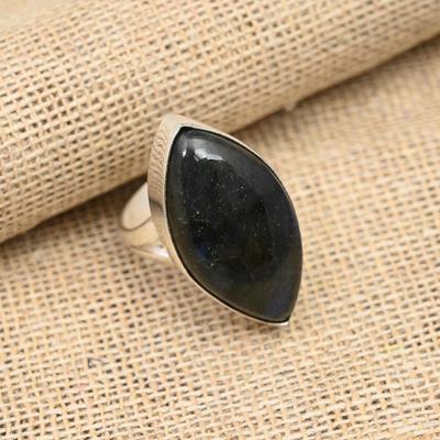 Beautiful Labradorite Gemstone Handmade 925 Sterling Silver Ring Jewelry