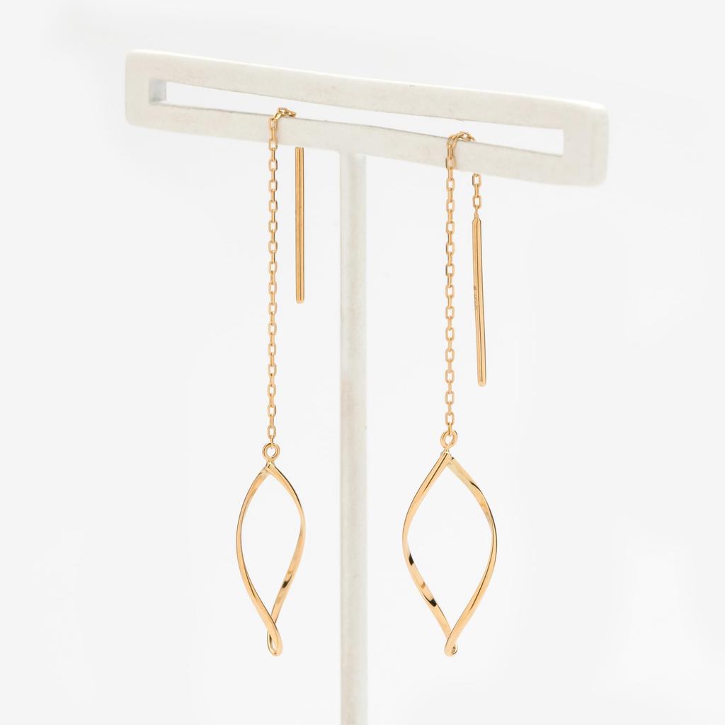 ESTELLE [Official] Women's American Earrings, 10K Yellow Gold, 0202-3504-0019-0000