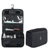 Twill Waterproof Hanging Toiletry Bag - Large Capacity, Portable, Hand-Held Cosmetic Organizer