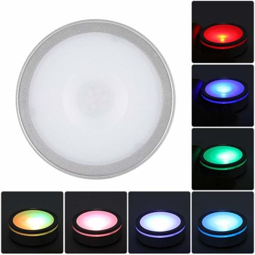 LED Coaster, LED Light Base, LED Pedestal for Displaying Figures, Creating Ambience, Multiple Lighting Modes, Ambient Lighting, Touch Switch, Colorful