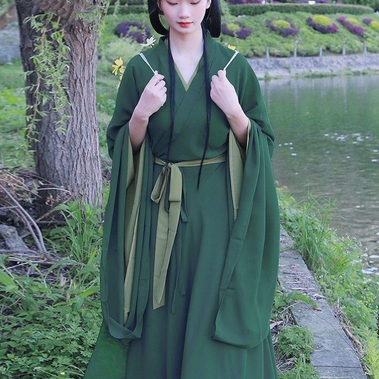 Elegantní pohádkový oblek Hanfu ve stylu čínské dynastie Wei a Jin