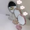Shiny High-end Diamond Makeup Mirror Creative Rhinestone Mirror Rotatable Girl's Room Desktop Makeup Decoration Round Mirror