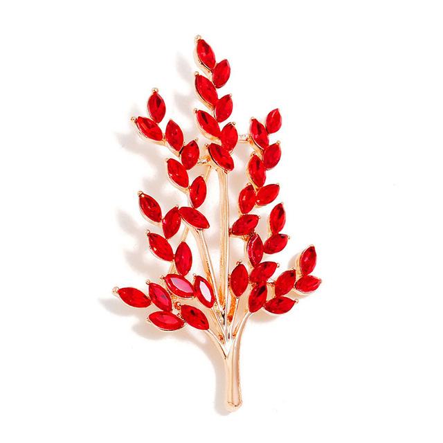 Wheat Ear Flower Crystal Brooches Bouquet New Women 'S Brooch Pin Jewelry Accessories Gift Broche De Flores