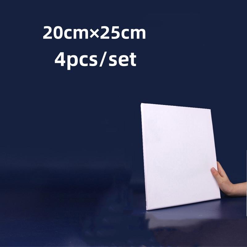 4pcs/set Canvas Boards for Painting 100% Cotton Acid Free Blank Canvas Panels for Oil Paint
