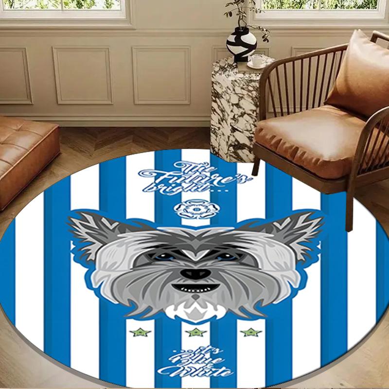 Hudders-field Football Spirit Round mat Home Decor, Chair rug For livingroom,Bedroom, doormat home decor Birthday Gift Christmas Gifts