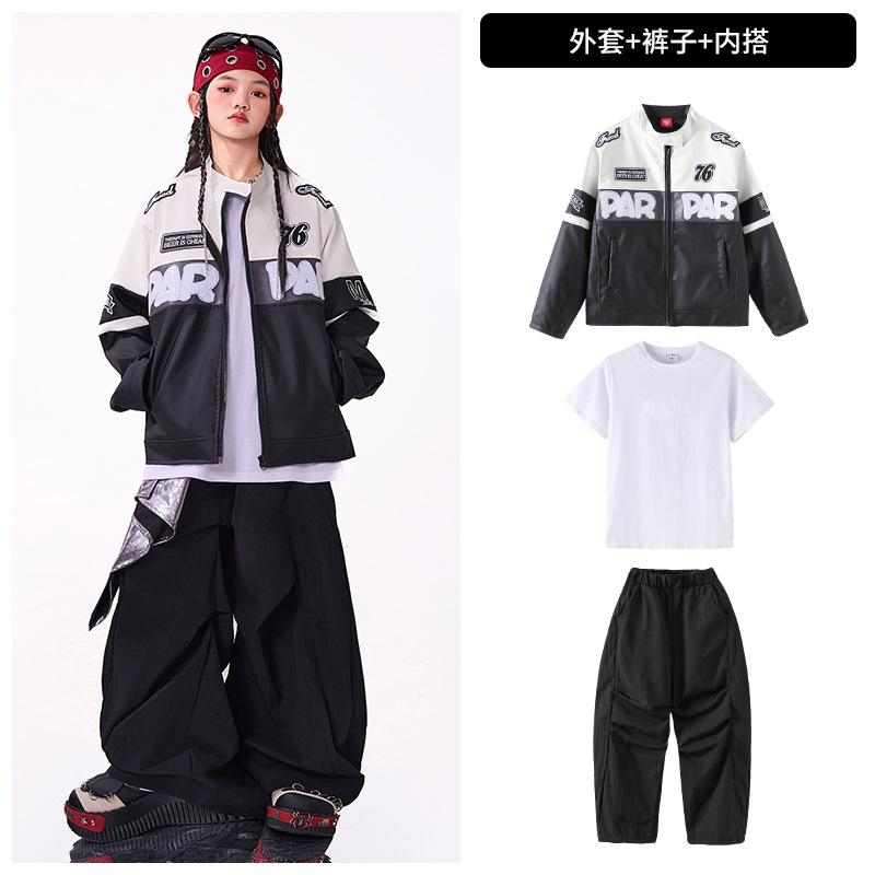 Kinder Street Dance Trendige Kleidung Jungen Hip-Hop Stil Hiphop Performance Kleidung Mädchen Fried Street Cooles Hübsches Anzug Kinder Schlagzeug