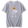 Skeleton Holding Skull Fashion Graphic T Shirts Halloween Funny Tees Tops Summer Cotton Short Sleeve Tee Unisex Print T Shirt