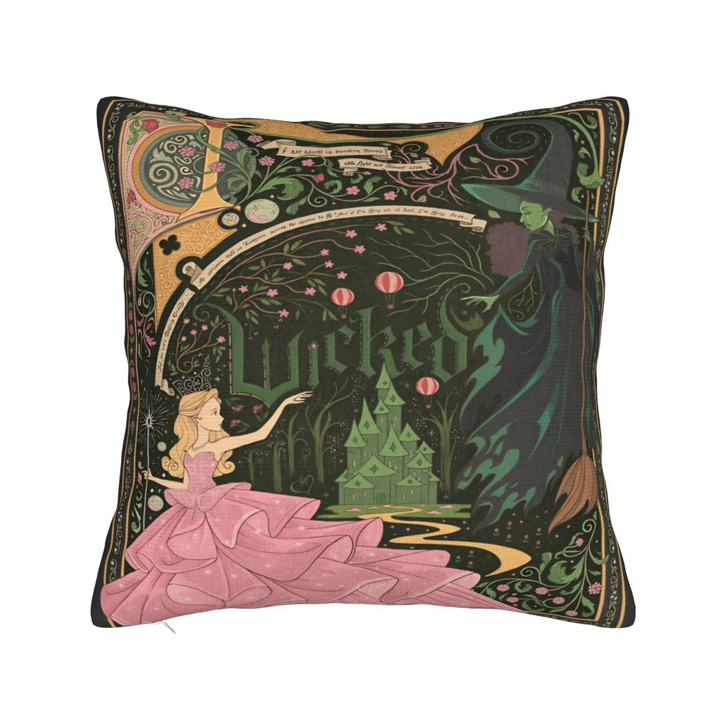 W-Wicked 2 Musical Movie Glinda Elphaba Pillow Case Novelty Pillow Cover Design Pillowcases For Couch Sofa Bedroom