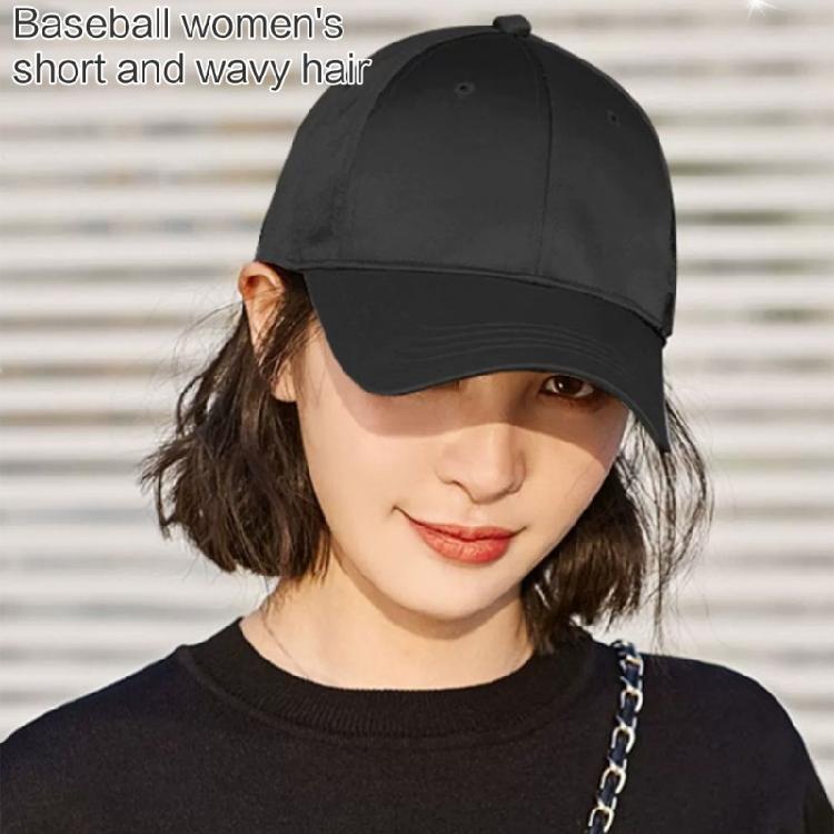 Adjustable Beret Cap with Hair Wig Women Dress Up Wig Hat Sunproof Baseball Cap