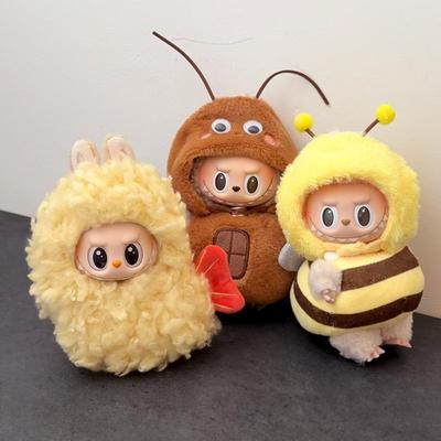 Cute Fried Shrimp Outfit Doll Clothes for Labubu Cartoon Cockroach Dinosaur Plush Clothes Clothes for Labubu V1 V2 V3 Dolls