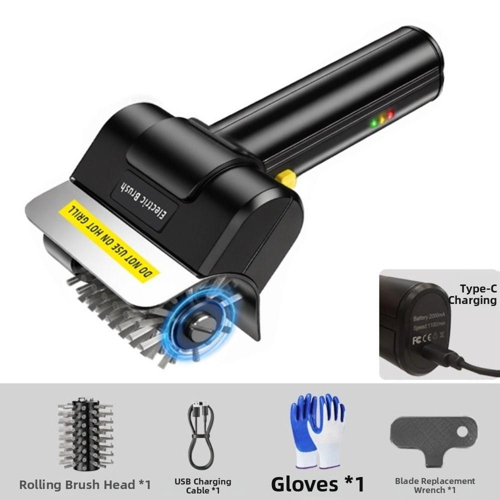 Portable BBQ Cleaning Brush High Speed Rechargeable Grill Brush Electric Grill Brush  Home Use