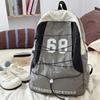 School Bag New Color Matching Pleated Sense Lightweight Outdoor Sports Soft Backpack High Value Girl Heart Travel Small Backpack