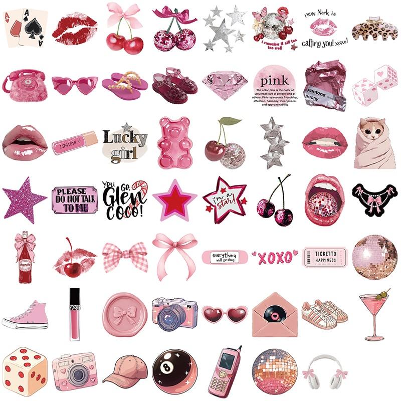 10/30/50PCS Rose Down Town Girl Autocollant PVC Adhésif Esthétique Décoration DIY Scrapbooking Fournitures pour Carnet de Comptes