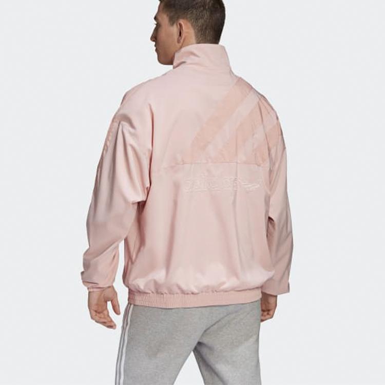 Adidas Originals Trefoil Logo Print Track Jacket Men Tops Pink GL6158