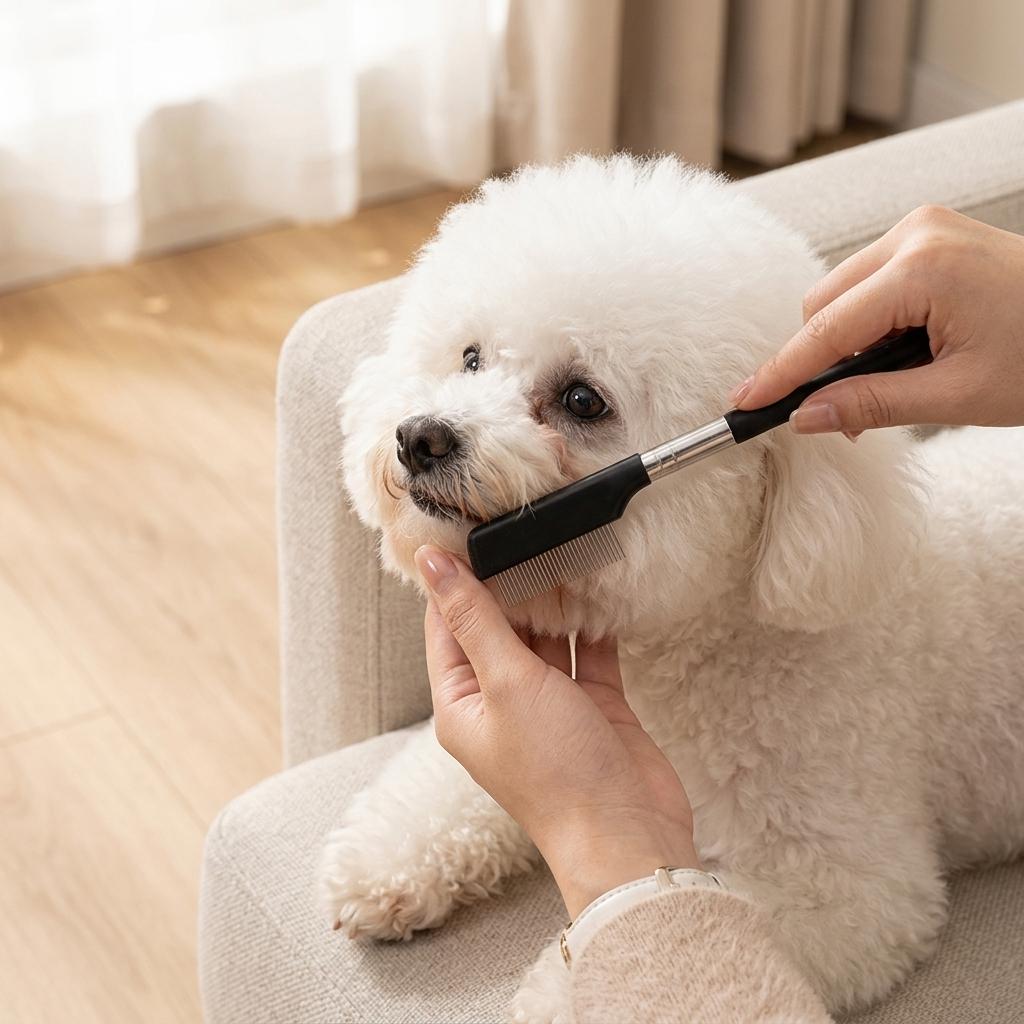 Pet Facial Comb for Dogs and Cats with Fine Teeth Design for Eye and Mouth Hair Cleaning