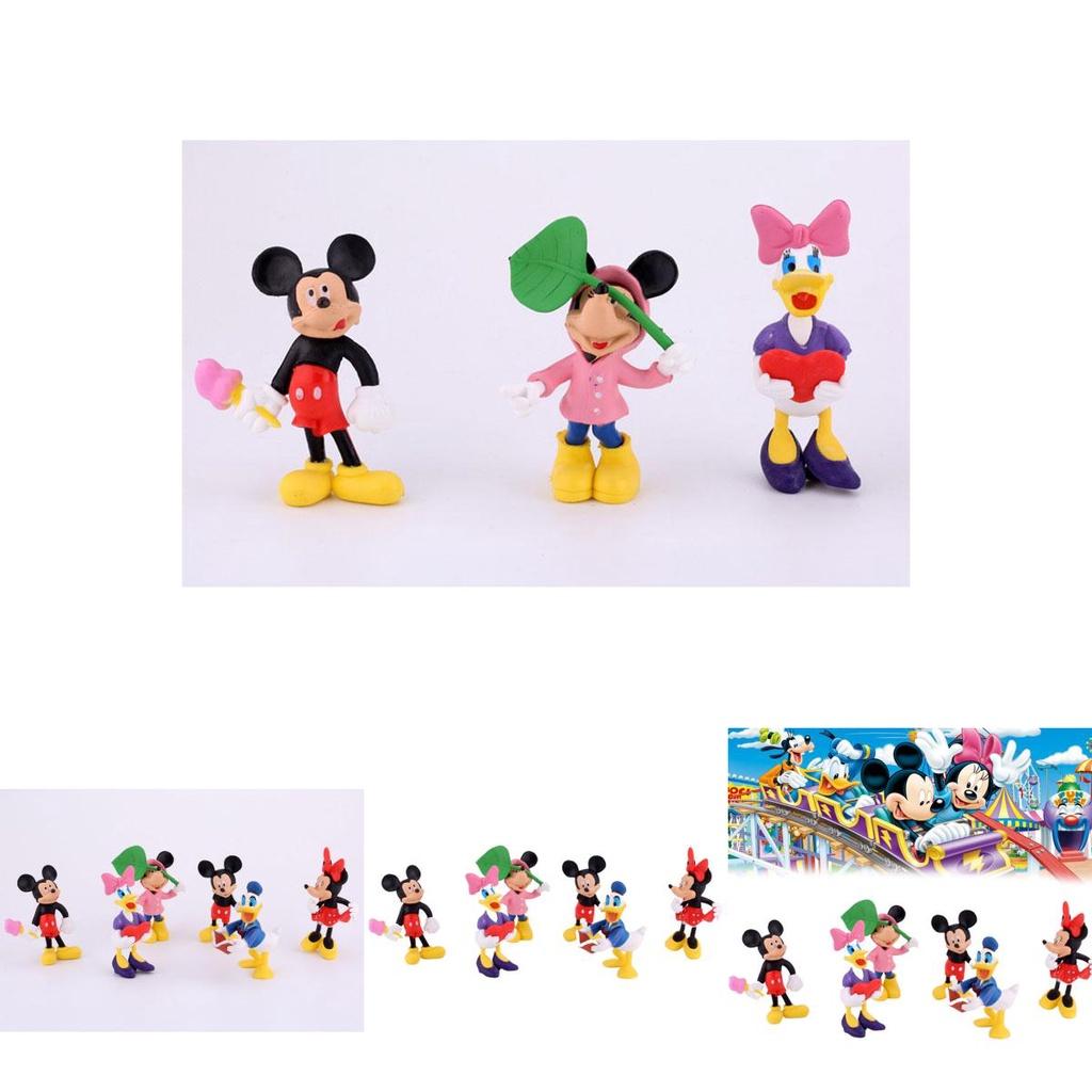 6pcs/set Disney Minnie Mouse Pvc Figurines For Cake Decoration And Children Gift