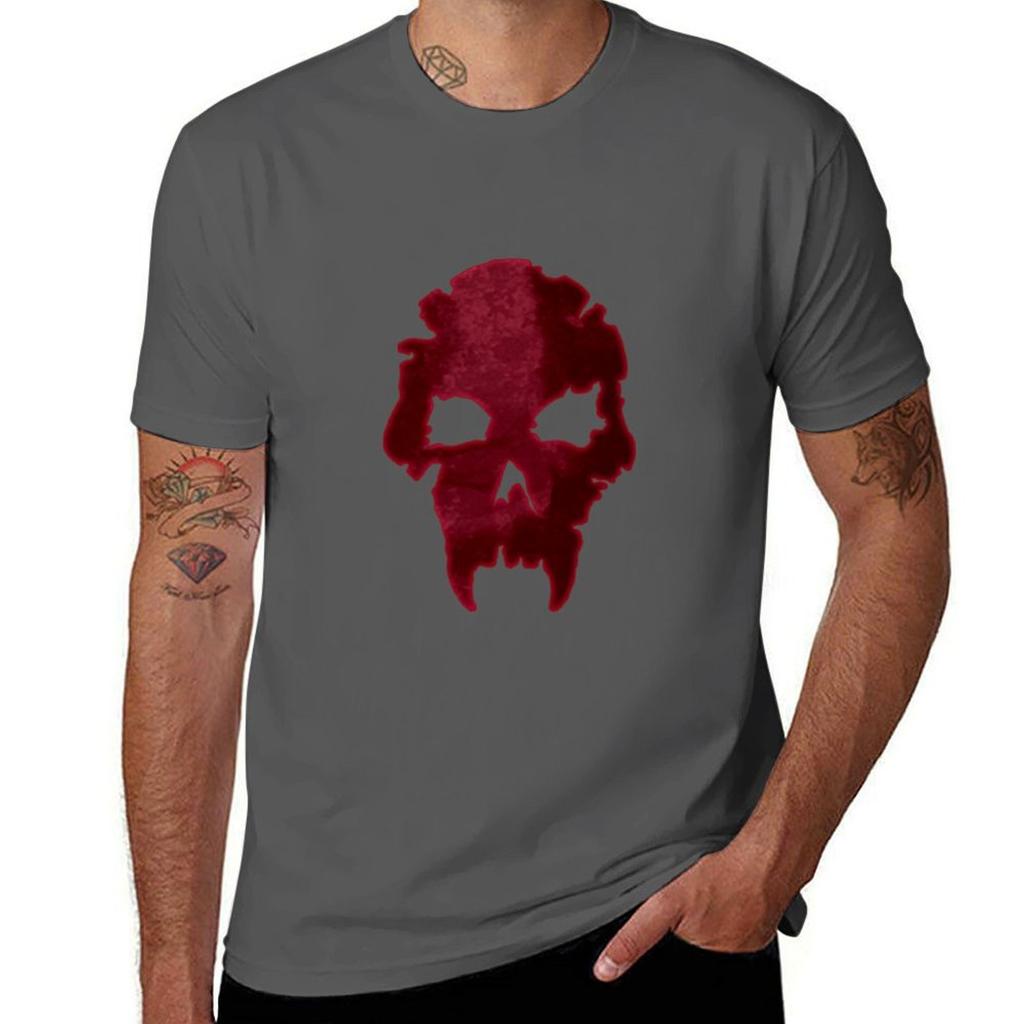 Skull Vampire The Requiem Tshirt Basic Solid Color Short Sleeve Tshirt