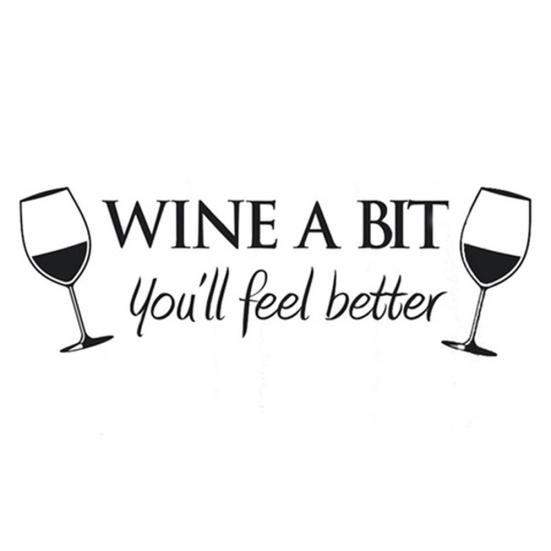 

Самоклеящаяся чашка с надписью «Вино немного», съемная наклейка, наклейка на стену, комната