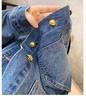 2025 Spring/Autumn Women's Retro Washed Denim Jacket: Hong Kong Style, Loose Fit, Trendy Casual Fashion