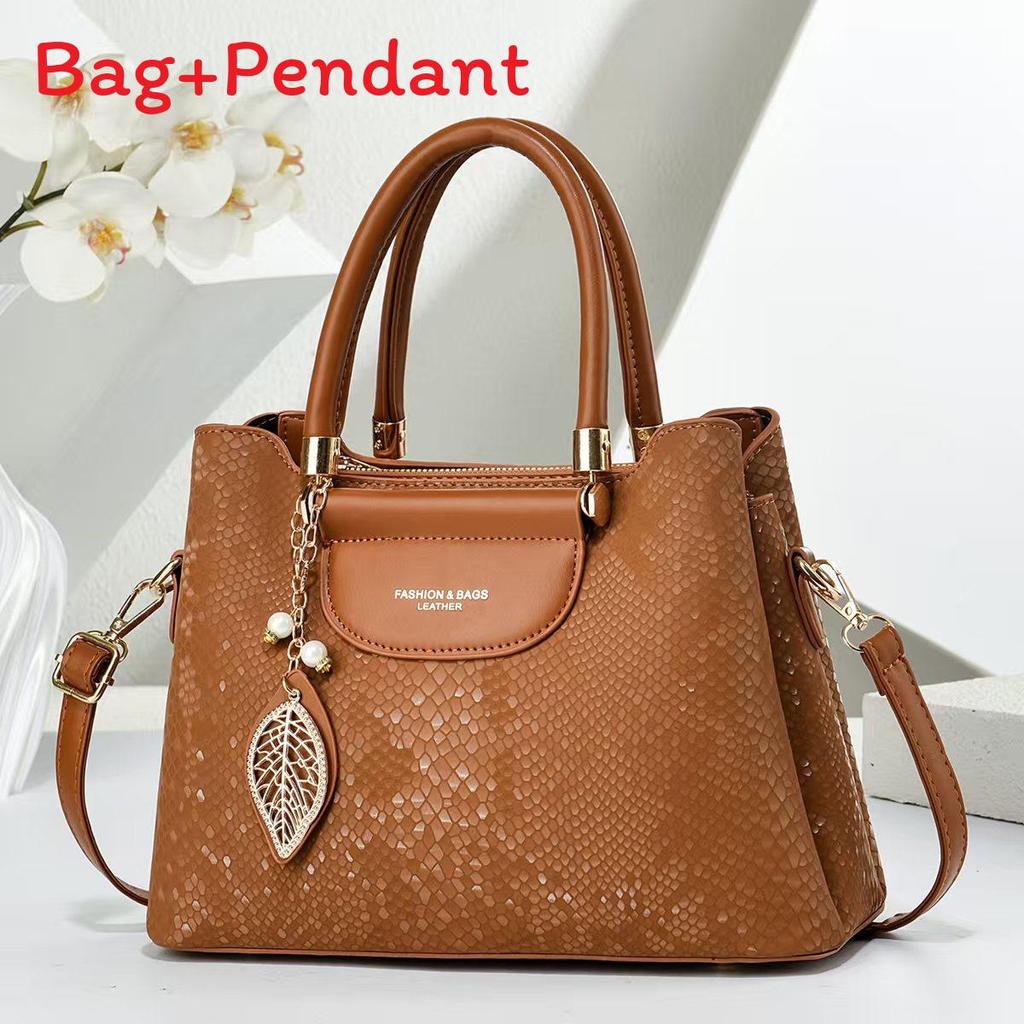 Pu Snake Skin Handbag With Zipper Closure For Daily Casual Use
