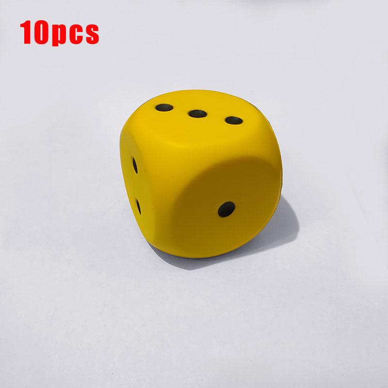 5/10pcs Big Sponge Dice Soft And Elastic Toys Color Solid Point Dice 6cm Cognitive Amusing Props Party Home Garden Game Tool