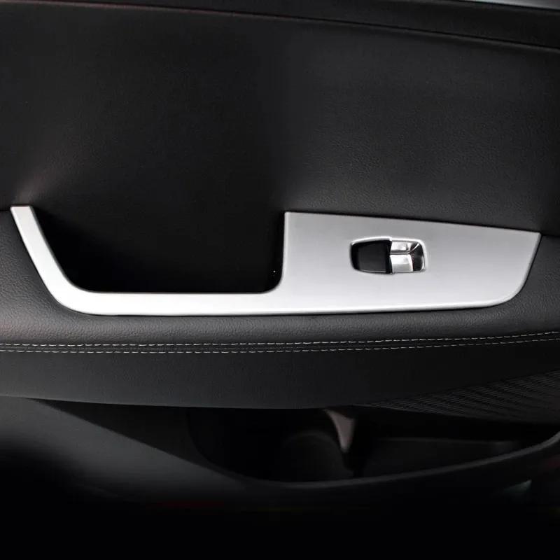 For Ix25 Creta Chrome Inner Door Armrest Window Switch Cover Decoration Control Panel Auto Accessories 2015-