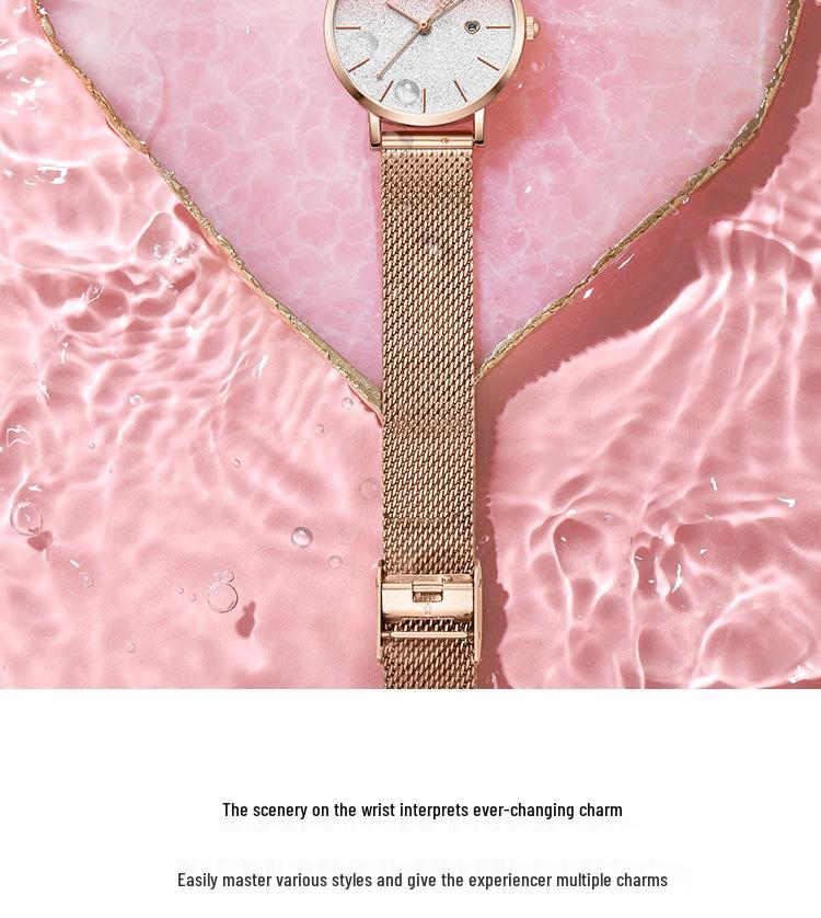 Valentine's Day Gift Women's Luxury Waterproof Starry Sky Watch Set