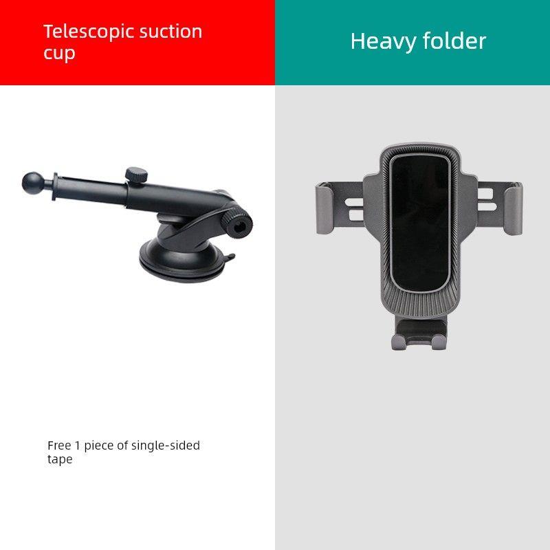 Car-Mounted Bracket with Gravity Support, Fixed Navigation Stand, Adhesive Air Vent Clip, Front Windshield Mount, Optional Multifunctional