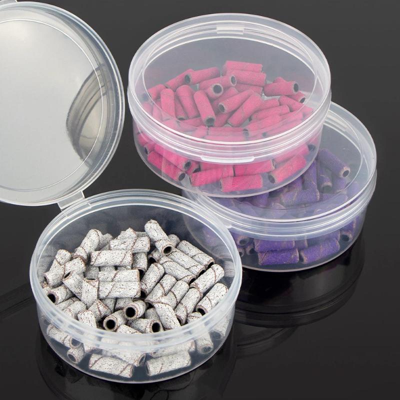 50 Pcs 3.1Mm Mini Nail Sanding Bands Uv Gel Acrylic Polish Remover Nail Tool Set 120/150/180/240 Grit