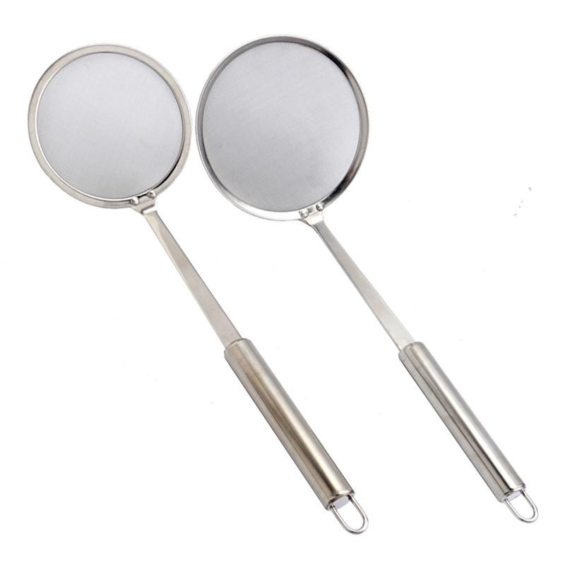 304 Edelstahl Öl- und Schaumschöpflöffel mit 100-Mesh-Filter für Hot Pot