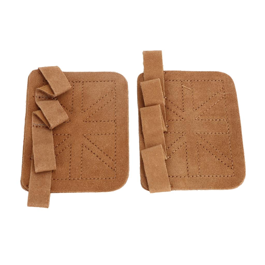 Fitness Gym Grip Pads Thickened Double Layer Cowhide 4 Finger Gym Workout Gloves for Weightlifting