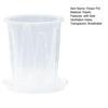 Clear Orchid Pot Breathable Flower Pot with Saucer Plant Pot with Side Ventilation Holes Drainage for Phalaenopsis Healthy Growth