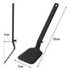 Yamazaki Silicone Spatula S Black W7×D5×H25cm Tower Dishwasher Safe Tip Lifts Off Small Size
