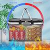 Outdoor Thermal Insulation Basket Aluminum Foil Thickened Picnic Basket Oxford Cloth Folding Picnic Bag Thermal Insulation Ice Pack Camping Storage