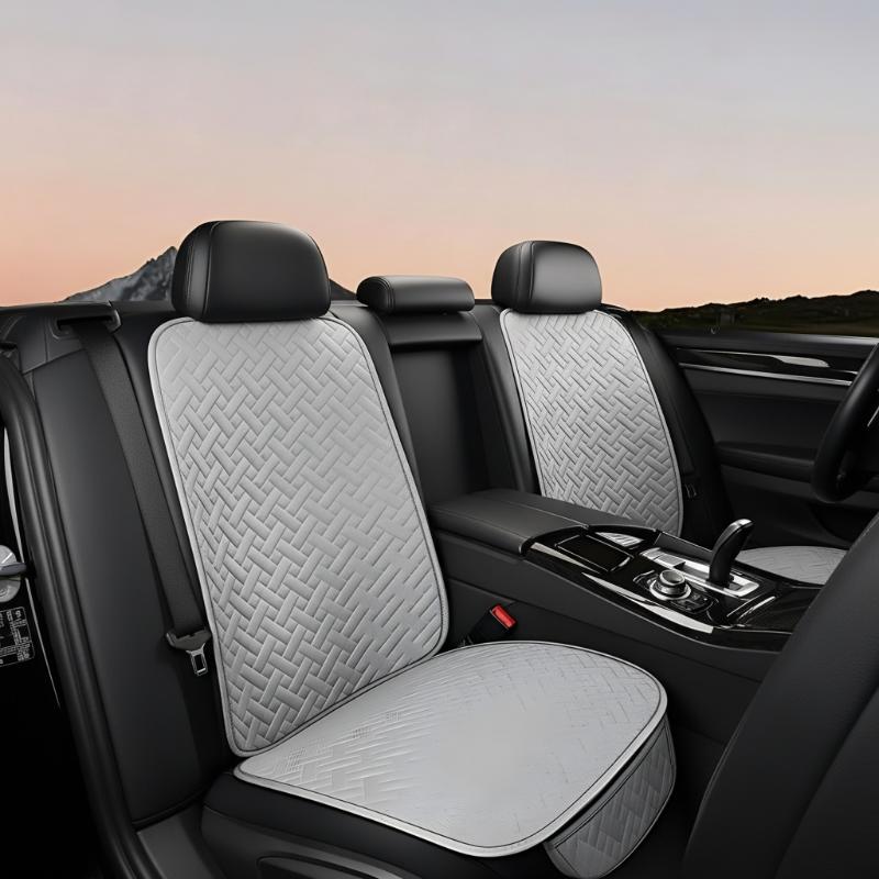 Linen Seat Covers For Car, Non-Slip Soft Breathable Car Seat Protector Universal Fit Most Automotive, Van, SUV, Trucks