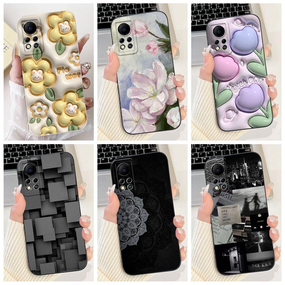 For Infinix Hot 11s NFC Case Cover Soft TPU Silicone Flower Painted Shockproof Cover For Infinix Hot 11s Hot11s NFC X6812 Fundas