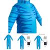 Exquisite Avatar Cosplay Suit For Halloween Party Unisex Kids Jumpsuit Set