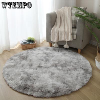 Covor Rotund Modern Living Decorativ Tie-dye Culoare Gradient Covoraș Antiderapant Dormitor Pat Covoraș Pufos Moale