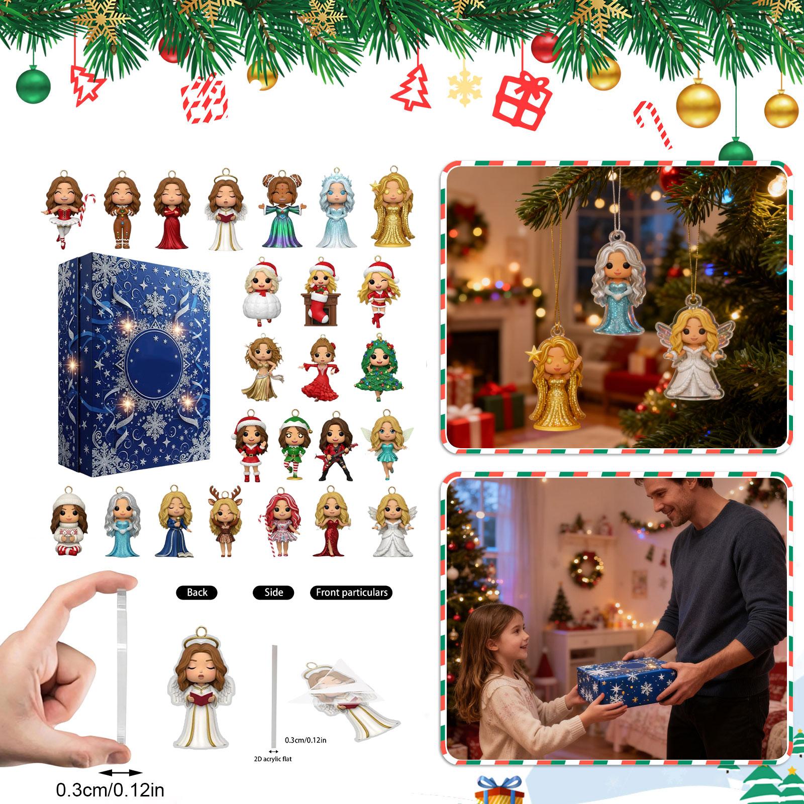 

2D Плоская Коробка Самолет 24 шт. Серия Адвент-календарь Рождественский Отсчет One Size