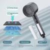 7 Spray Filtered Shower Head High-Pressure Handheld Water Saving Showerhead Fall Resistance Black Faucet Bathroom Shower Nozzle