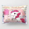 Husă de pernă lungă drăguță și unică cu unicorn, 50*30cm