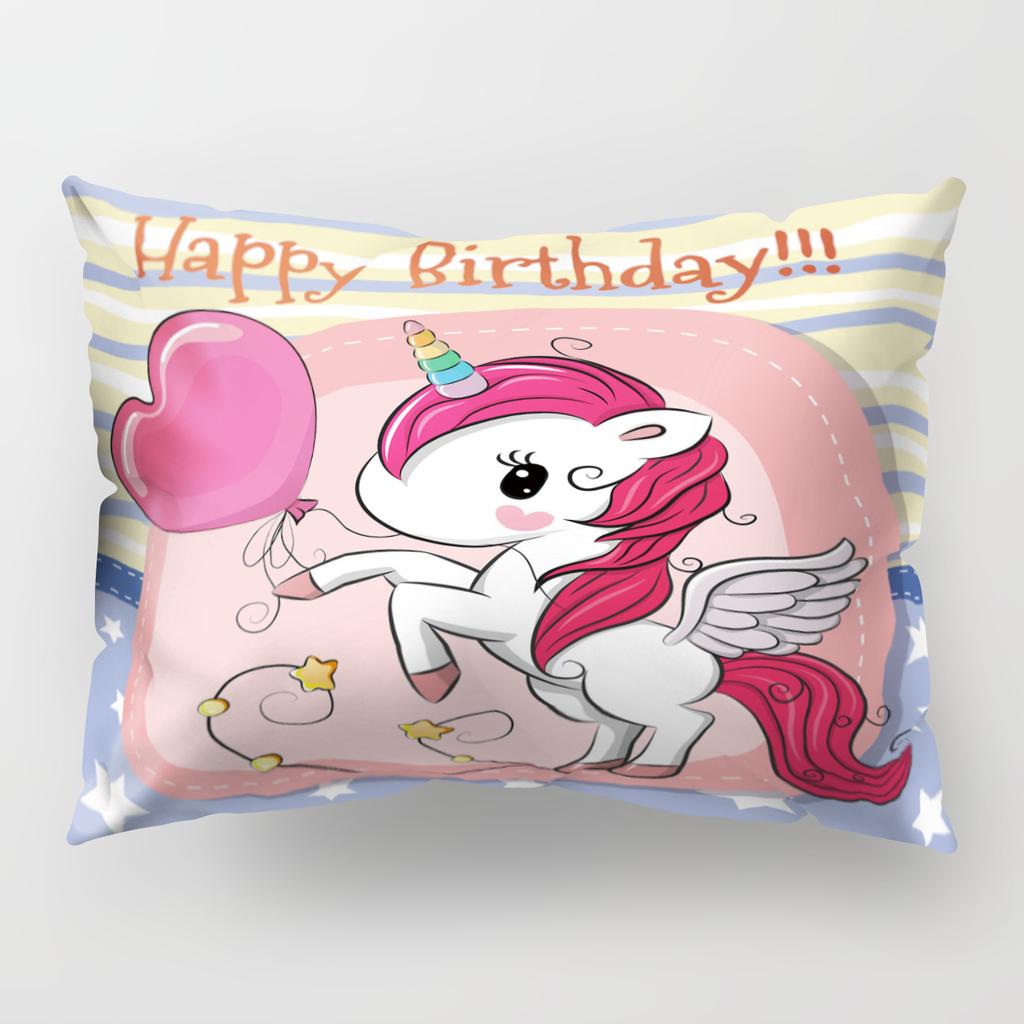 50*30cm Cute Unique Unicorn Long Pillow Cover
