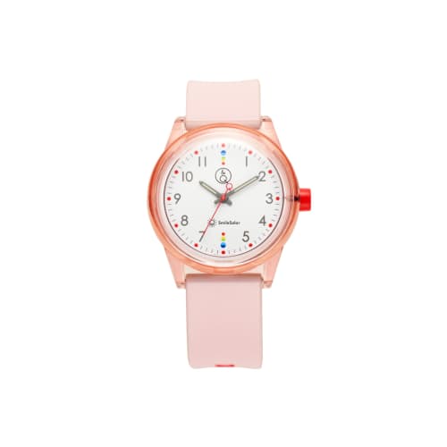 

Citizen Q&Q Analog Watch, Smile Solar, Matching Style, Waterproof, Urethane Strap, R02A-001VK, Baby Pink