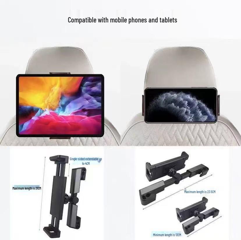 Adjustable Car Backseat Phone & Tablet Holder for Hands-Free Viewing